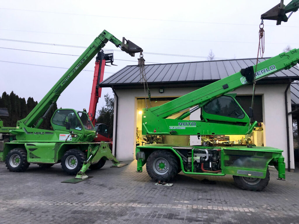 Serwis ładowarek teleskopowych MERLO, MANITOU i silników DEUTZ. Serwis mobilny ładowarek, naprawy i przeglądy bieżące, remonty generalne.